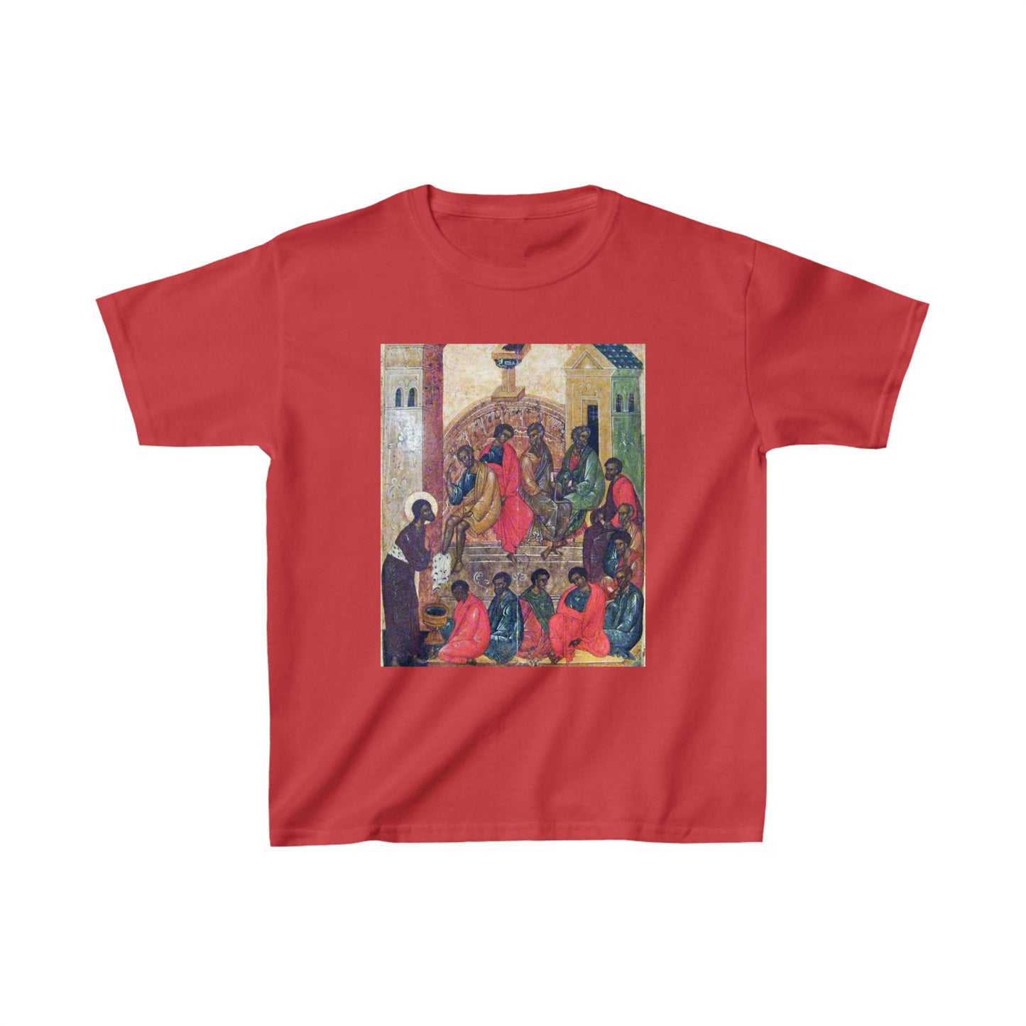 Jesus Washes The Feet Of Disciples-Unisex Kids Tee