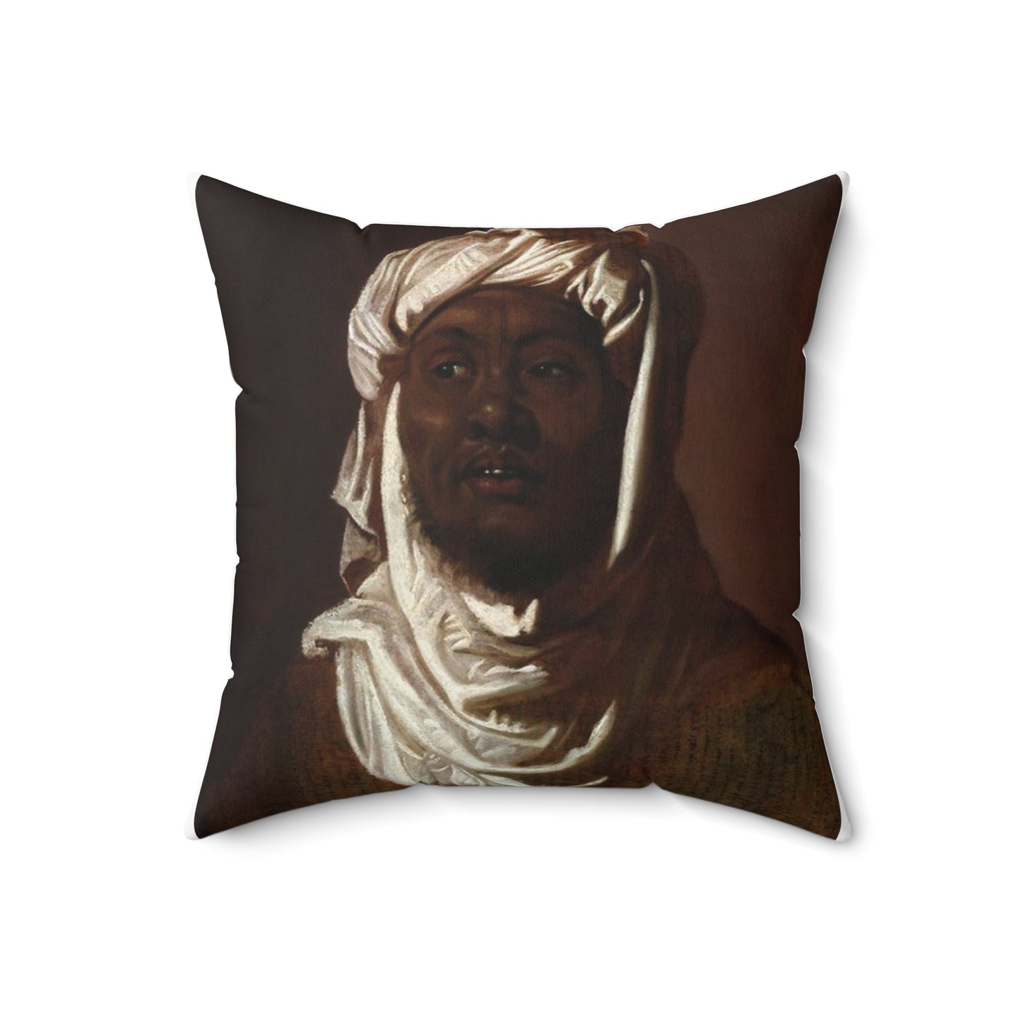 Portrait Of a Moorish Man Wearing A Turban- Square Pillow