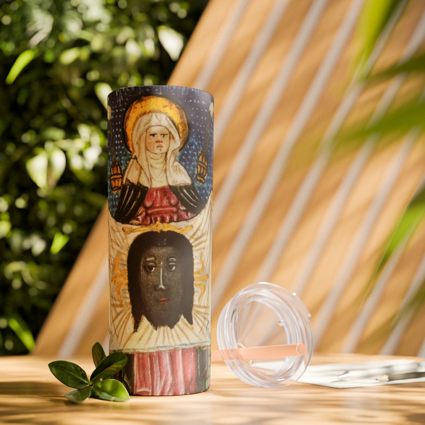 Image of Jesus on St Veronica’s Veil -Tumbler with Straw, 20oz
