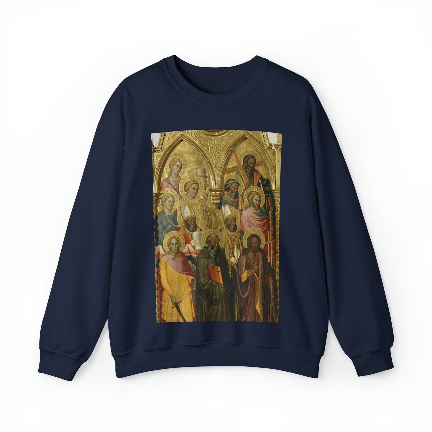 Polyptych With Coronation Of The Virgin And Saints Crewneck Sweatshirt